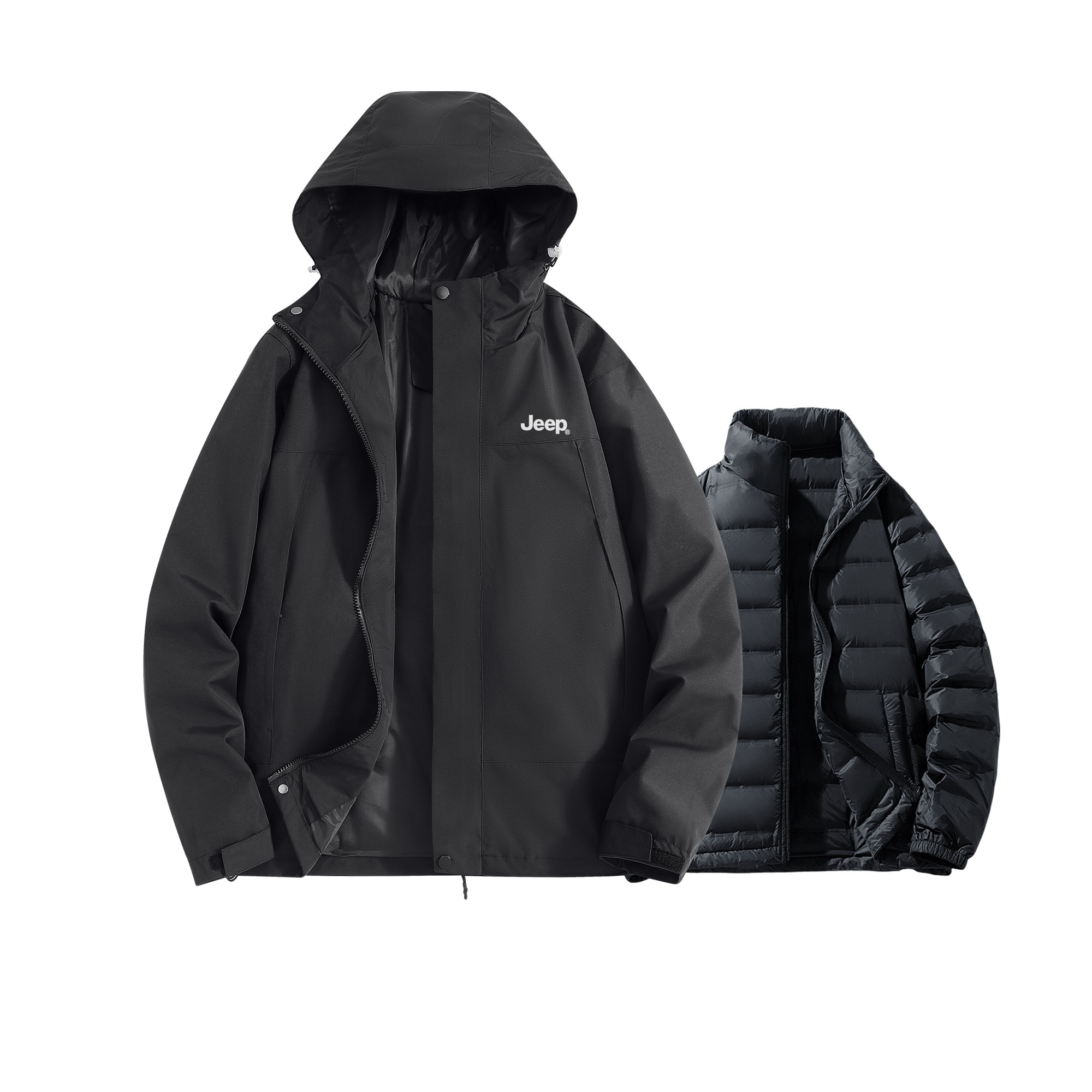 Jeep Куртка Unisex, Pure Black (Includes Down Liners)
Jeep Куртка Unisex, Pure Black (Includes Down Liners)