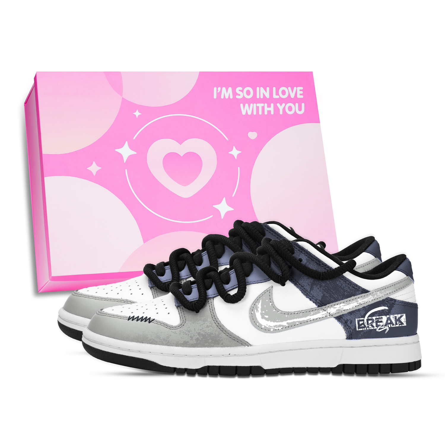 Nike Данк Фрагментед Дримс устойчивые к истиранию противоскользящие лоу-топ скейтборд кроссовки унисекс черный серый синий, цвет Black Gray Blue
Nike Данк Фрагментед Дримс устойчивые к истиранию противоскользящие лоу-топ скейтборд кроссовки унисекс черный серый синий, цвет Black Gray Blue