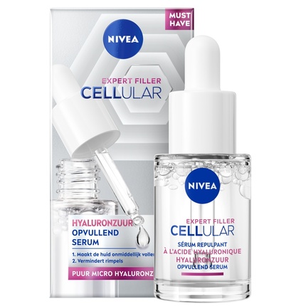 Cellular Expert Filler Гиалуроновая сыворотка для заполнения морщин Nivea
Cellular Expert Filler Гиалуроновая сыворотка для заполнения морщин Nivea