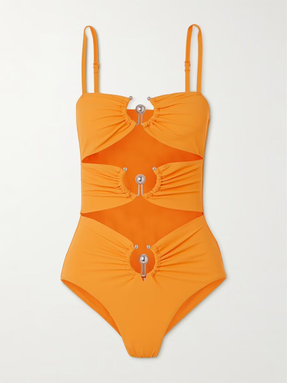 Декорированный купальник с вырезами Christopher Esber, желтый
Декорированный купальник с вырезами Christopher Esber, желтый