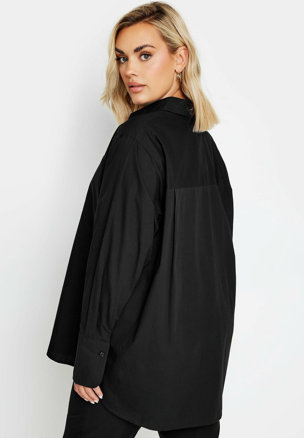 Блузка на пуговицах Yours Clothing, антрацит 
Блузка на пуговицах Yours Clothing, антрацит