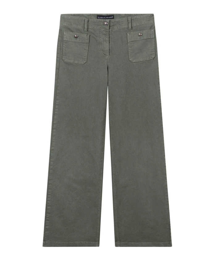Джинсы с широкими штанинами, стильный хаки Luisa Cerano, зеленый
Джинсы с широкими штанинами, стильный хаки Luisa Cerano, зеленый