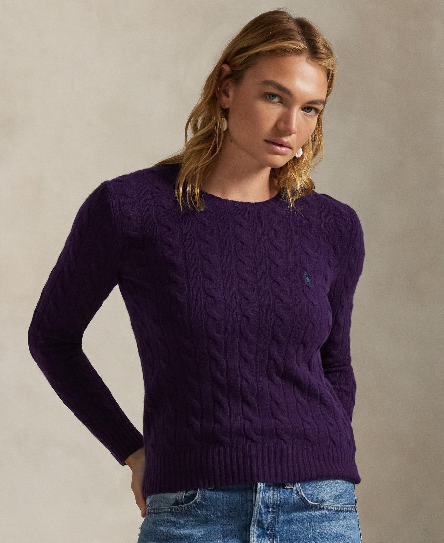 Женский свитер с круглым вырезом из шерсти и кашемира с косами Polo Ralph Lauren, Midnight Purple
Женский свитер с круглым вырезом из шерсти и кашемира с косами Polo Ralph Lauren, Midnight Purple