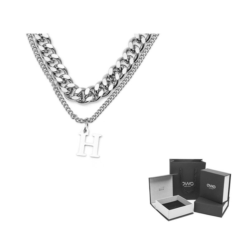 Титановая стальная цепь унисекс OWO, H Pendant
Титановая стальная цепь унисекс OWO, H Pendant