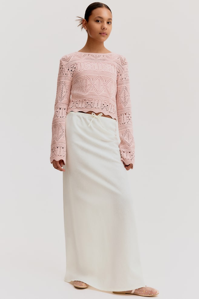 Юбка из льняной смеси H&M, белый
Юбка из льняной смеси H&M, белый