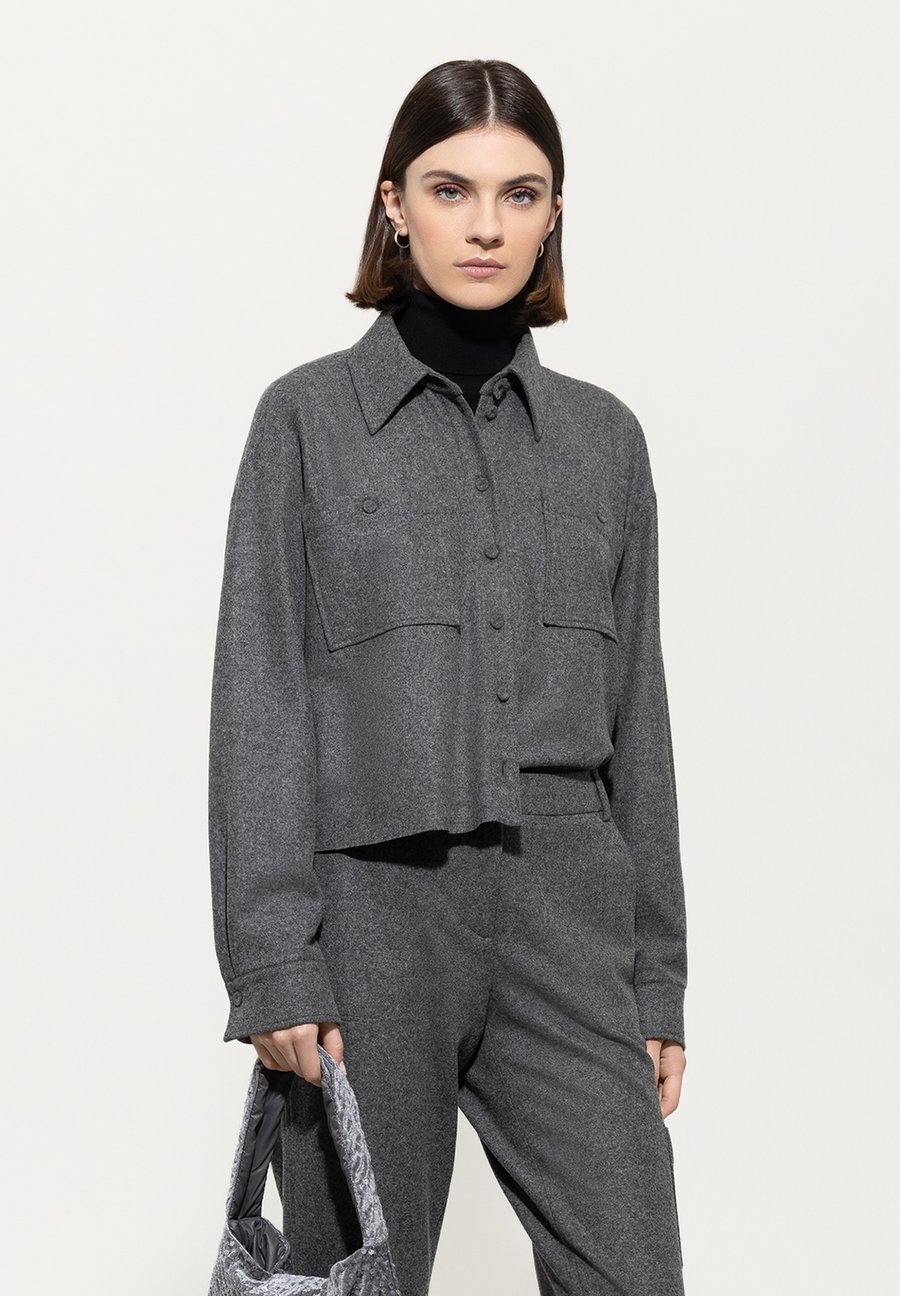 Блуза Luisa Cerano Button-down blouse, Dark Grey Melange/Dark Grey
Блуза Luisa Cerano Button-down blouse, Dark Grey Melange/Dark Grey