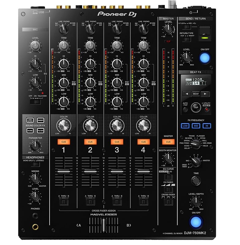 Микшер Pioneer DJM-750MK2 4-Channel Professional DJ Mixer
Микшер Pioneer DJM-750MK2 4-Channel Professional DJ Mixer