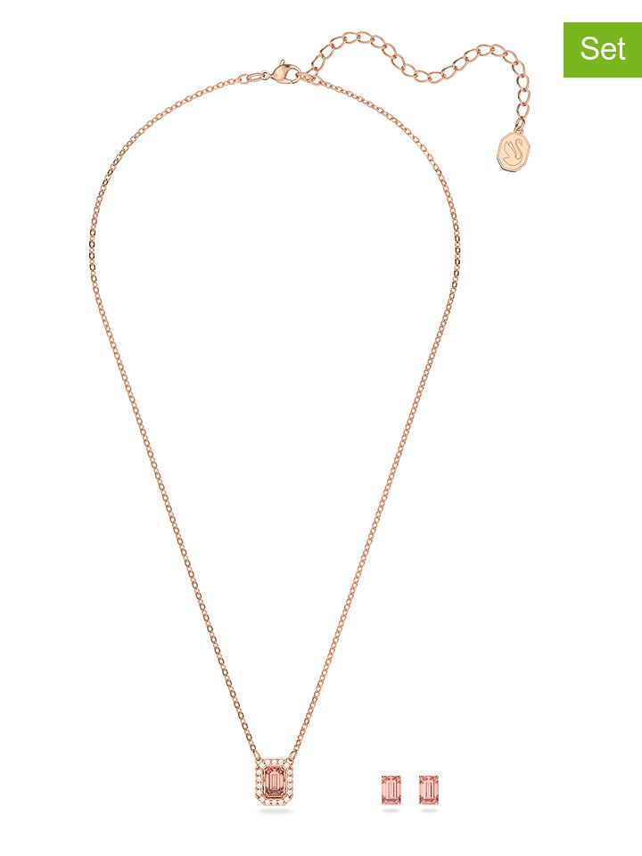 Комплект из двух украшений: колье и серьги-гвоздики Swarovski
Комплект из двух украшений: колье и серьги-гвоздики Swarovski