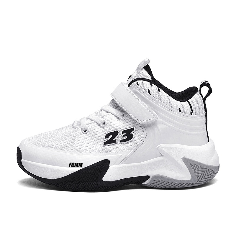 Противоскользящие дышащие баскетбольные кроссовки для детей FCMM, белый 
Противоскользящие дышащие баскетбольные кроссовки для детей FCMM, белый