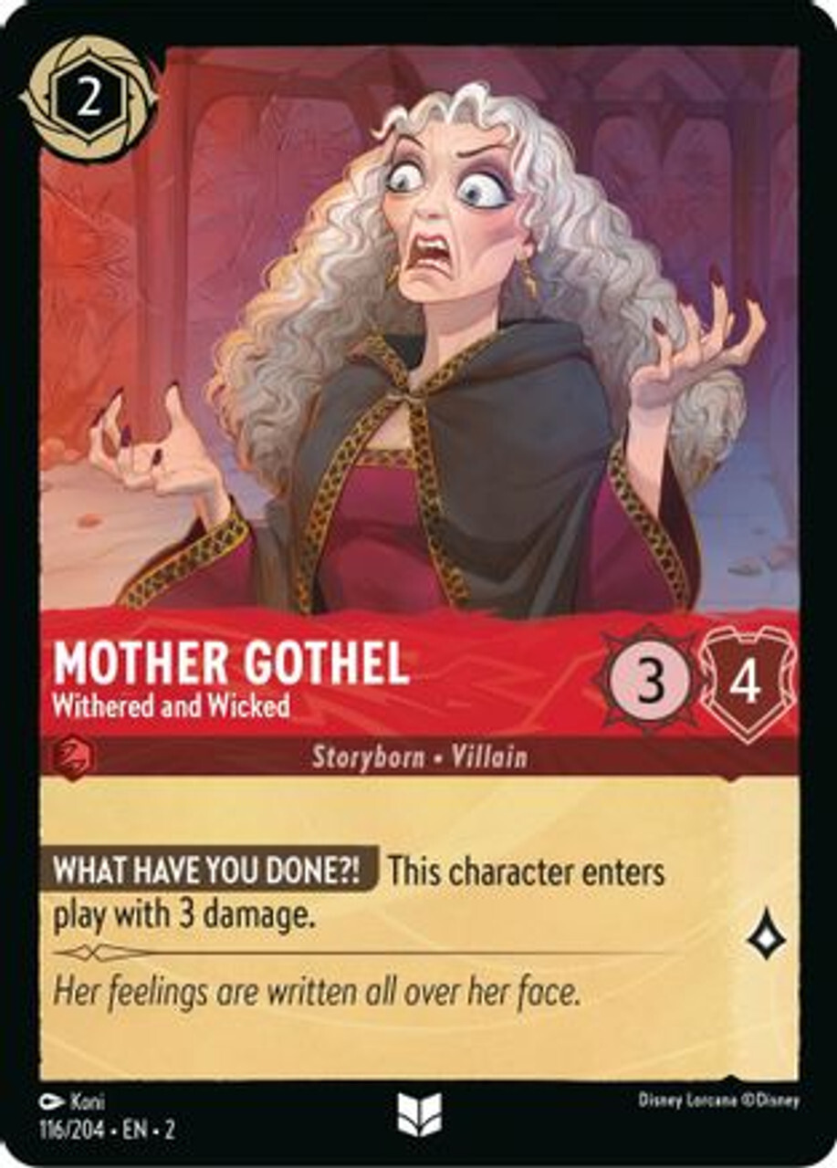 Карточная игра Mother Gothel - Withered and Wicked (116/204) - Rise of the Floodborn
Карточная игра Mother Gothel - Withered and Wicked (116/204) - Rise of the Floodborn