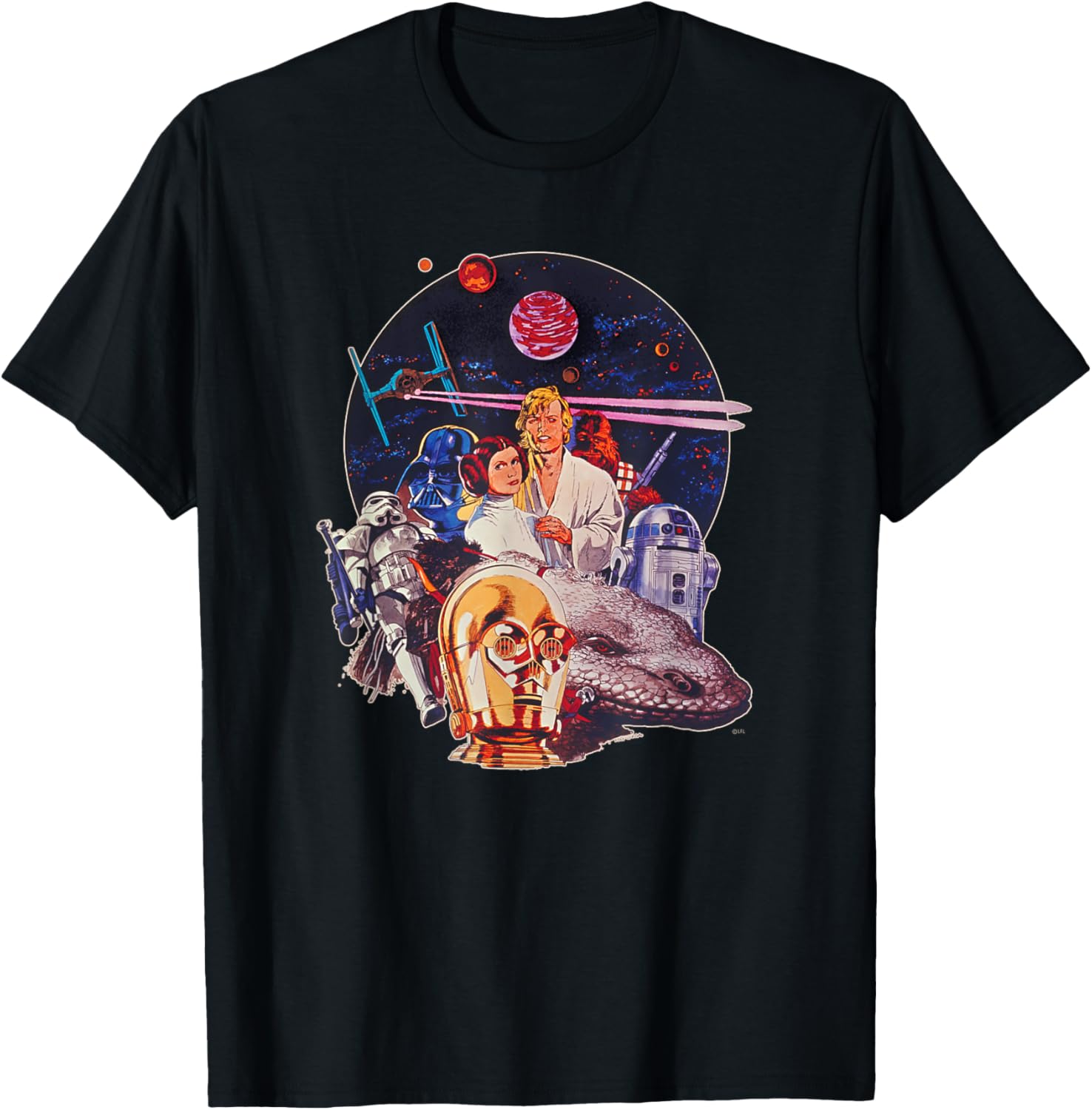 Футболка с винтажным изображением из фильма «Звездные войны: Эпизод IV - Новая надежда», черная Star Wars
Футболка с винтажным изображением из фильма «Звездные войны: Эпизод IV - Новая надежда», черная Star Wars