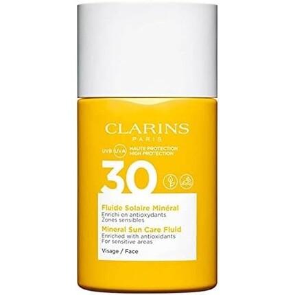 Минеральный солнцезащитный флюид Clarins SPF30
Минеральный солнцезащитный флюид Clarins SPF30