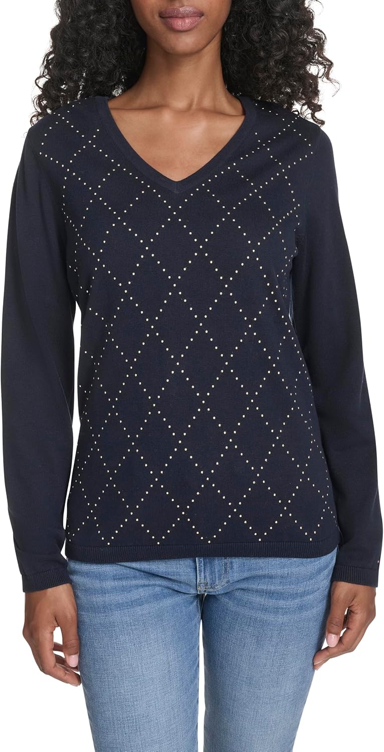 Женский свитер Tommy Hilfiger Hotfix с длинным рукавом и V-образным вырезом, Sky Captain
Женский свитер Tommy Hilfiger Hotfix с длинным рукавом и V-образным вырезом, Sky Captain