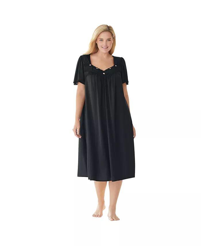 Короткое шелковистое платье с кружевной отделкой Only Necessities для женщин больших размеров Only Neccessities, черный
Короткое шелковистое платье с кружевной отделкой Only Necessities для женщин больших размеров Only Neccessities, черный