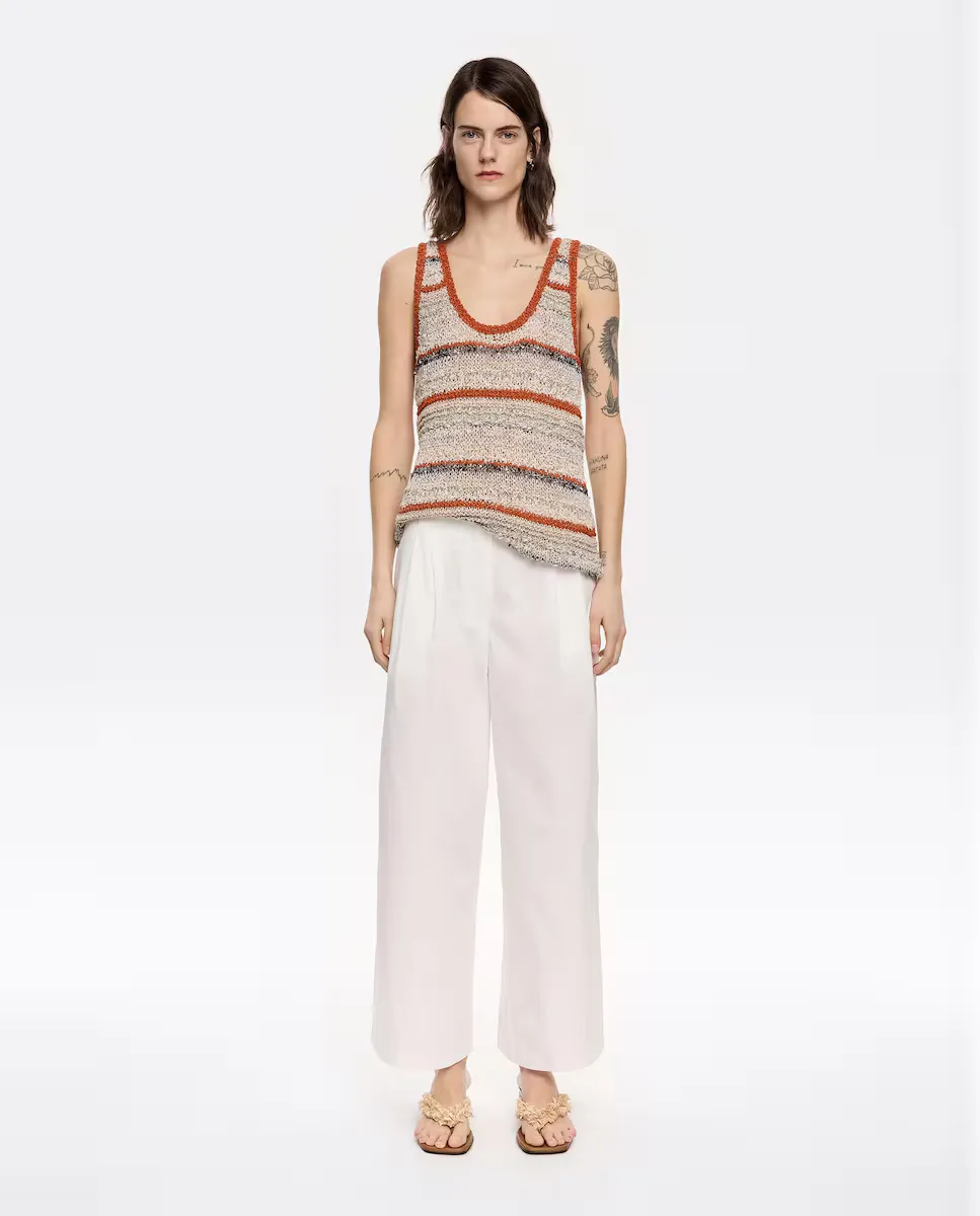 Женские прямые брюки до щиколотки с потайной застежкой Bimba y Lola, белый
Женские прямые брюки до щиколотки с потайной застежкой Bimba y Lola, белый