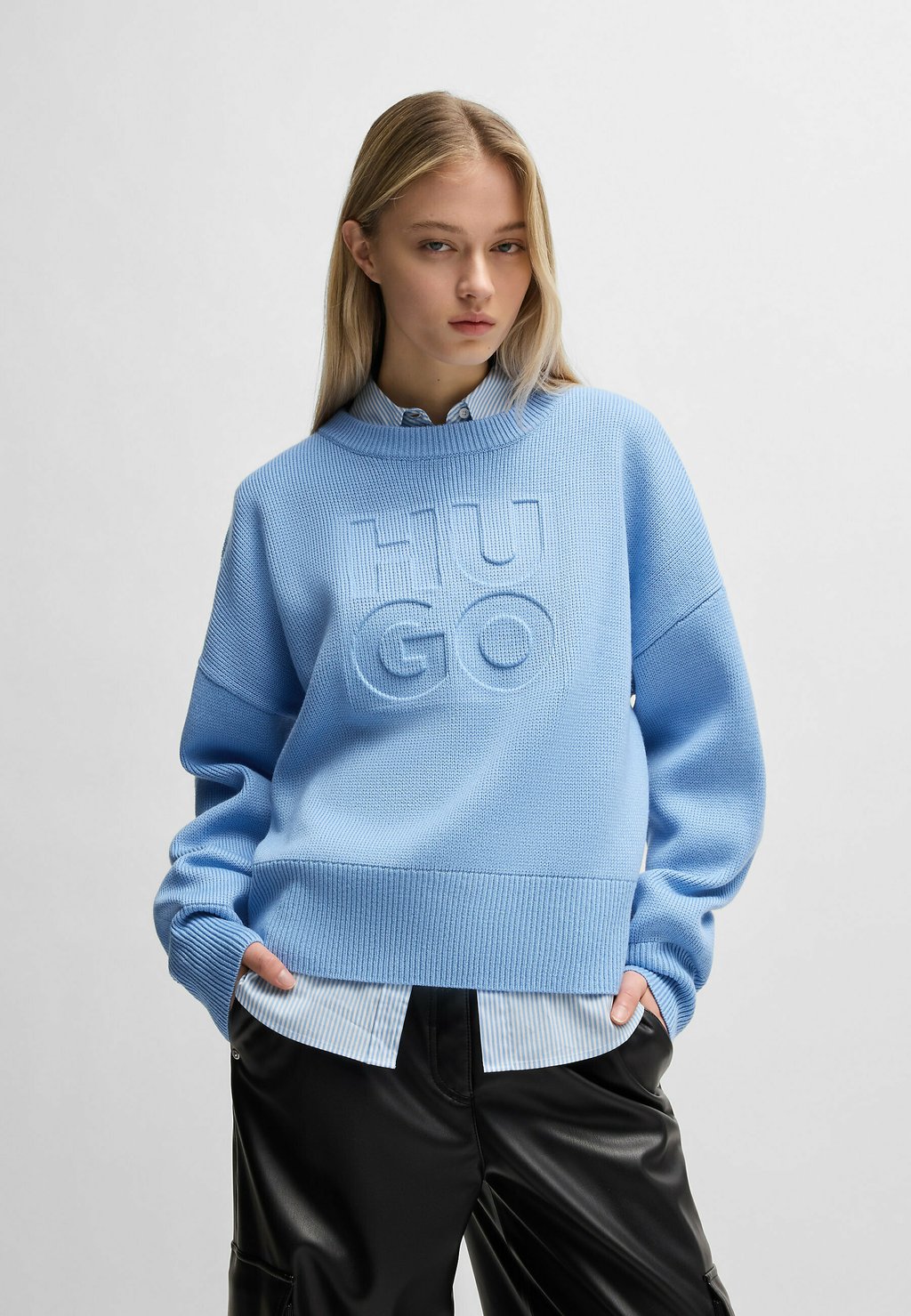 Джемпер HUGO, светло-голубой 
Джемпер HUGO, светло-голубой