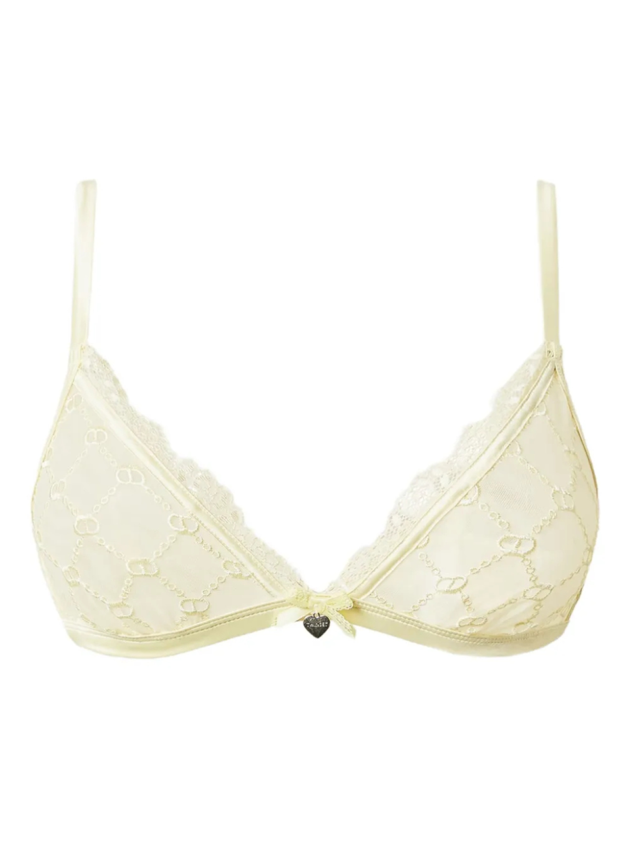 Бюстгальтер с треугольными чашками, отделанный кружевом TWINSET, желтый
Бюстгальтер с треугольными чашками, отделанный кружевом TWINSET, желтый