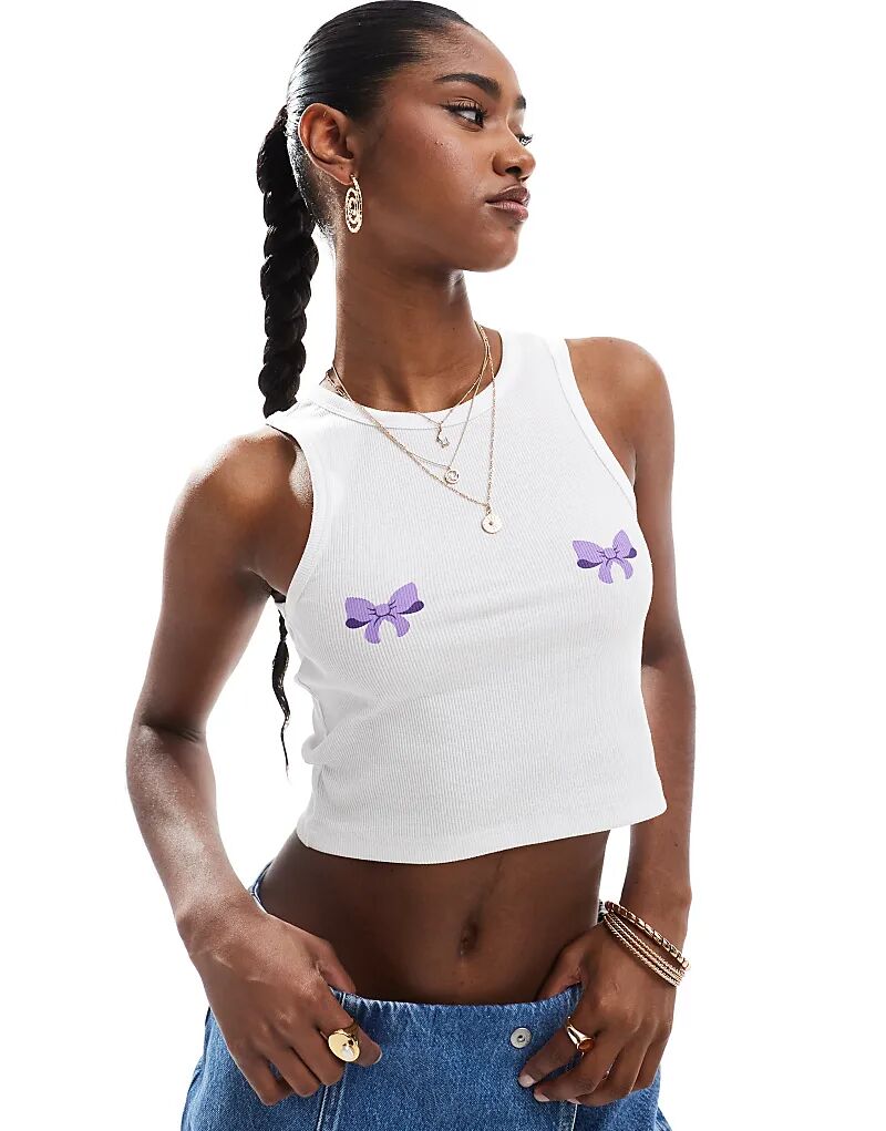 Майка PIECES с вышитым бантом белого цвета
Майка PIECES с вышитым бантом белого цвета