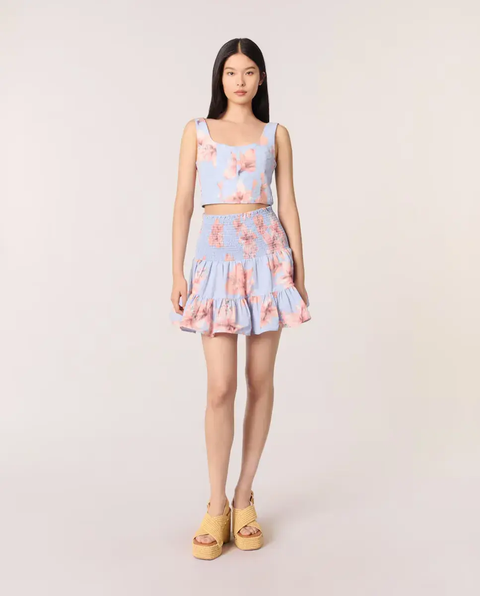 Расклешенная юбка из тафты с принтом Maje, синий
Расклешенная юбка из тафты с принтом Maje, синий