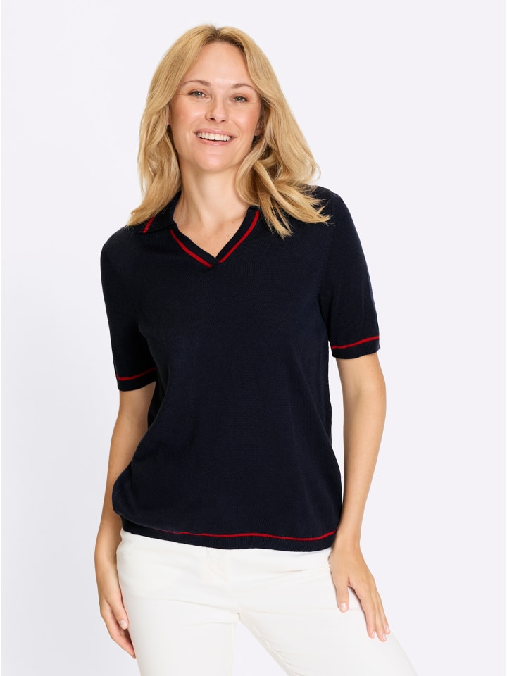 Свитер-поло темно-синего цвета Sieh an!
Свитер-поло темно-синего цвета Sieh an!