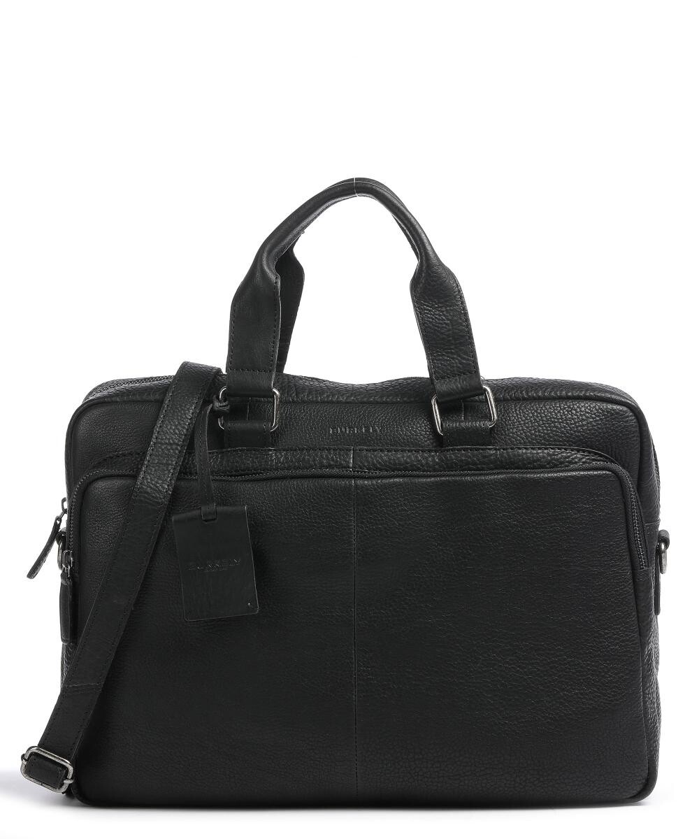 Антикварный портфель Avery 15 дюймов из зерненой кожи Burkely, черный 
Антикварный портфель Avery 15 дюймов из зерненой кожи Burkely, черный