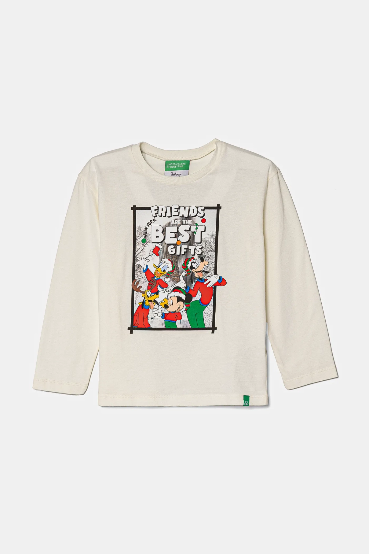 Хлопковая футболка с длинными рукавами для мальчиков и девочек United Colors of Benetton, бежевый
Хлопковая футболка с длинными рукавами для мальчиков и девочек United Colors of Benetton, бежевый