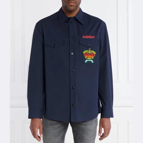 Рубашка оверсайз Ls Kenzo, синий
Рубашка оверсайз Ls Kenzo, синий