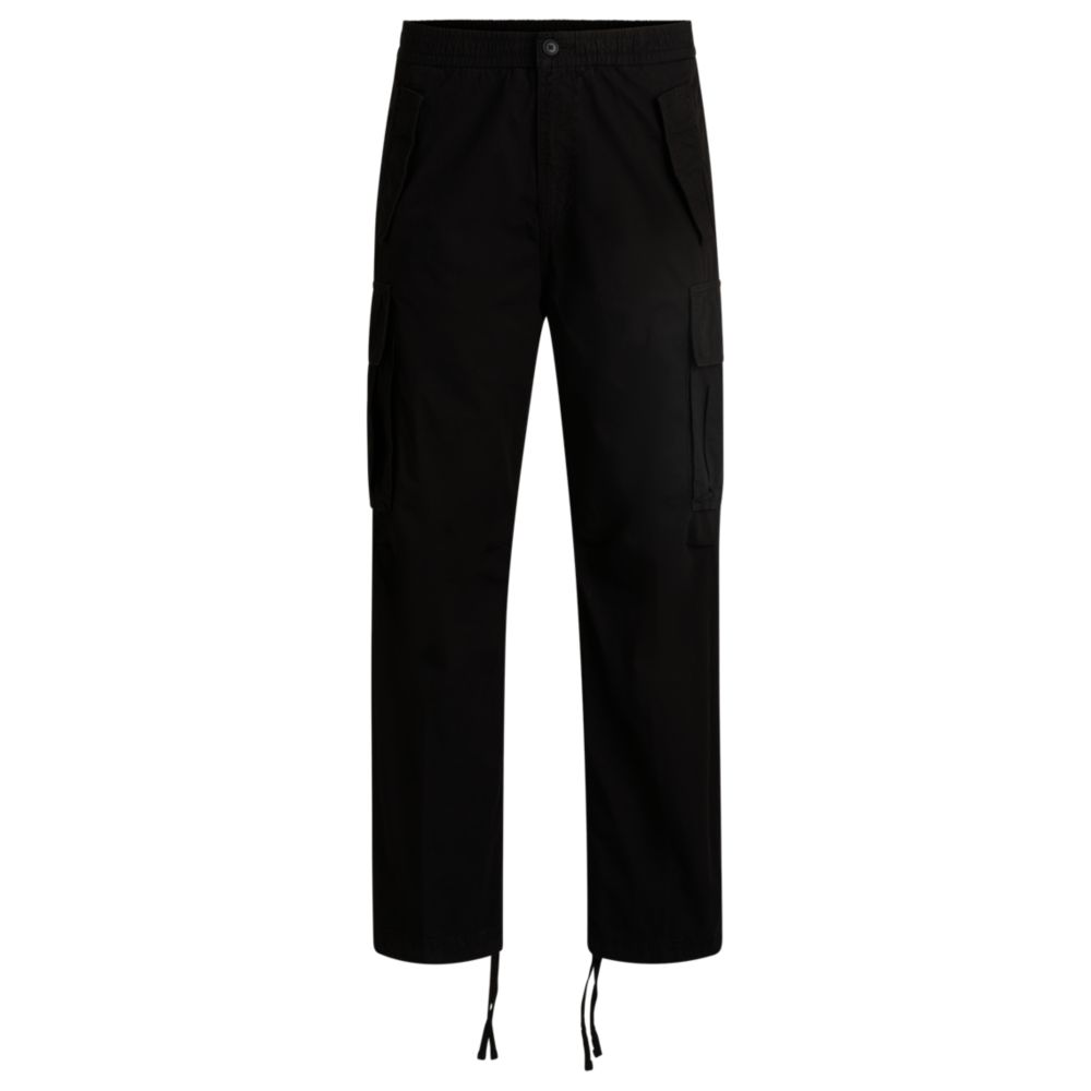 Брюки-карго свободного кроя из хлопка рипстоп HUGO, черный
Брюки-карго свободного кроя из хлопка рипстоп HUGO, черный
