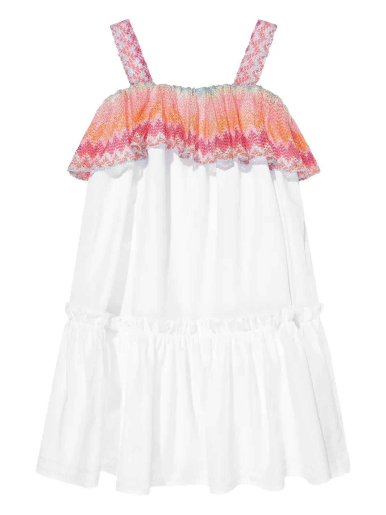 Платье с шевронной отделкой Missoni Kids, белый
Платье с шевронной отделкой Missoni Kids, белый