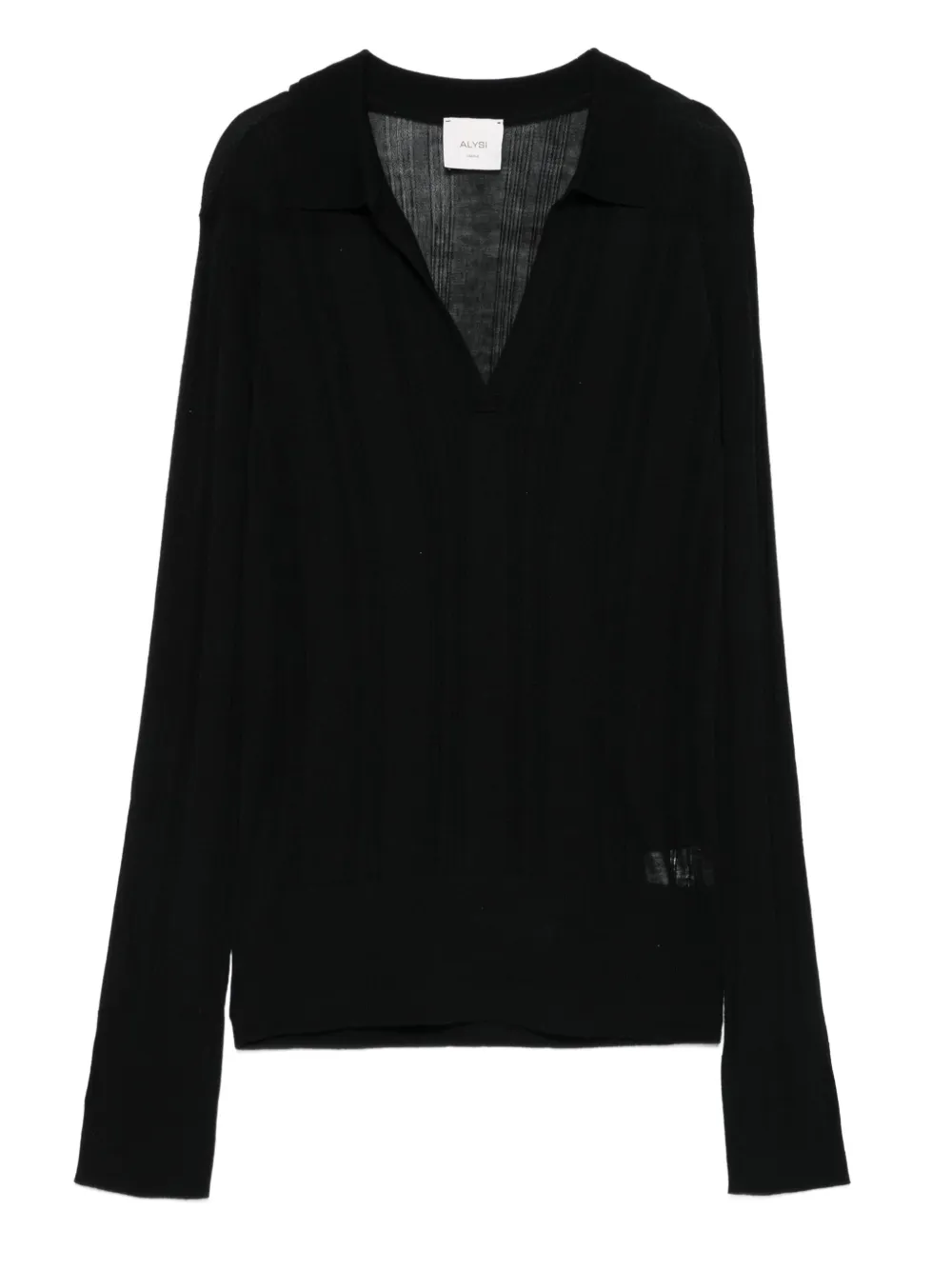 Ребристый свитер с V-образным вырезом Alysi, черный
Ребристый свитер с V-образным вырезом Alysi, черный