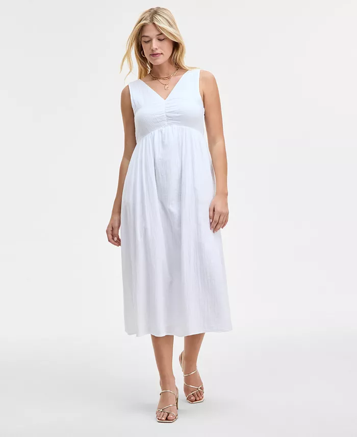 Женское платье миди в стиле ампир из газовой ткани с двойным V-образным вырезом On 34th, белый
Женское платье миди в стиле ампир из газовой ткани с двойным V-образным вырезом On 34th, белый