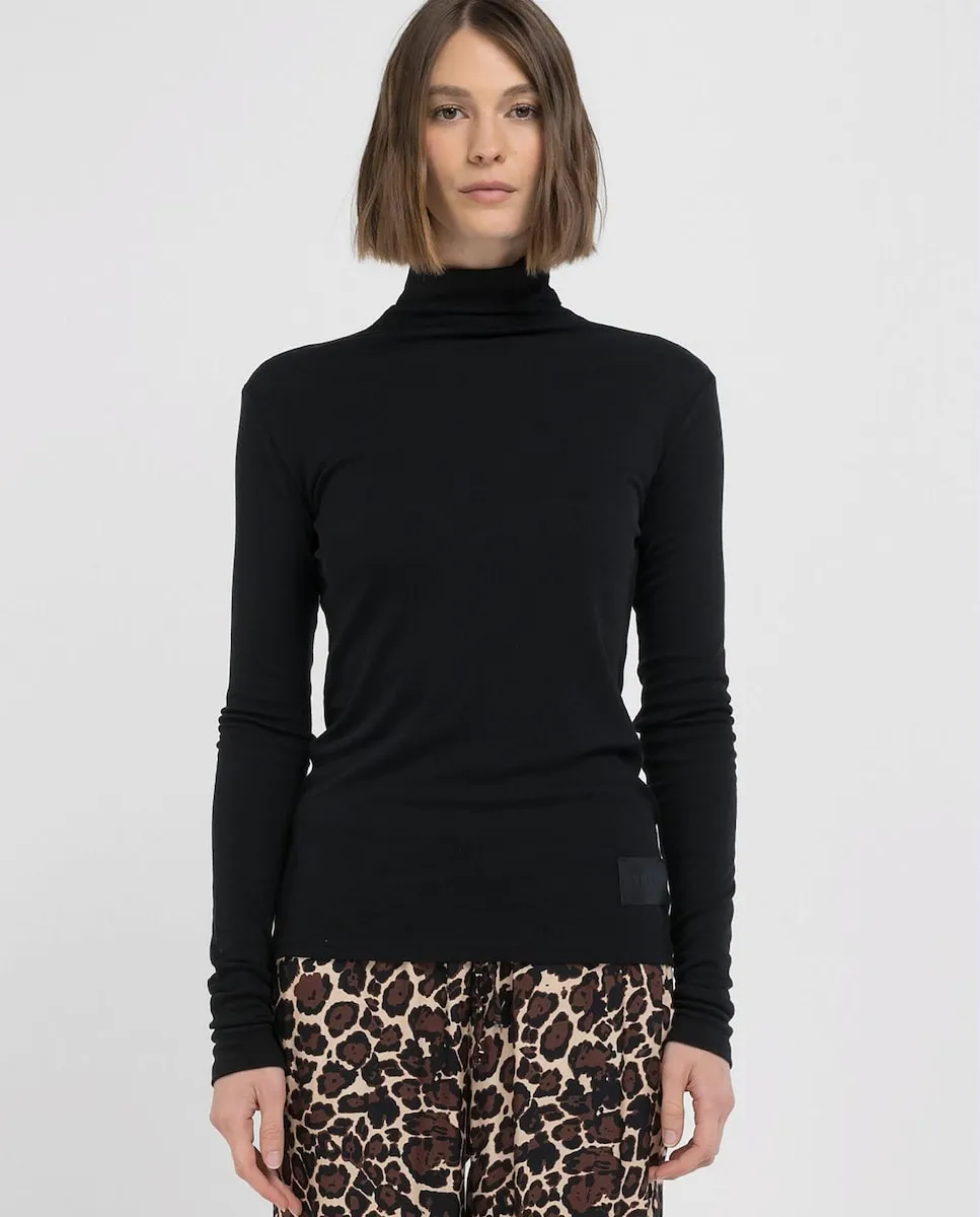 Женская футболка с длинными рукавами и круглым вырезом Replay, черный
Женская футболка с длинными рукавами и круглым вырезом Replay, черный