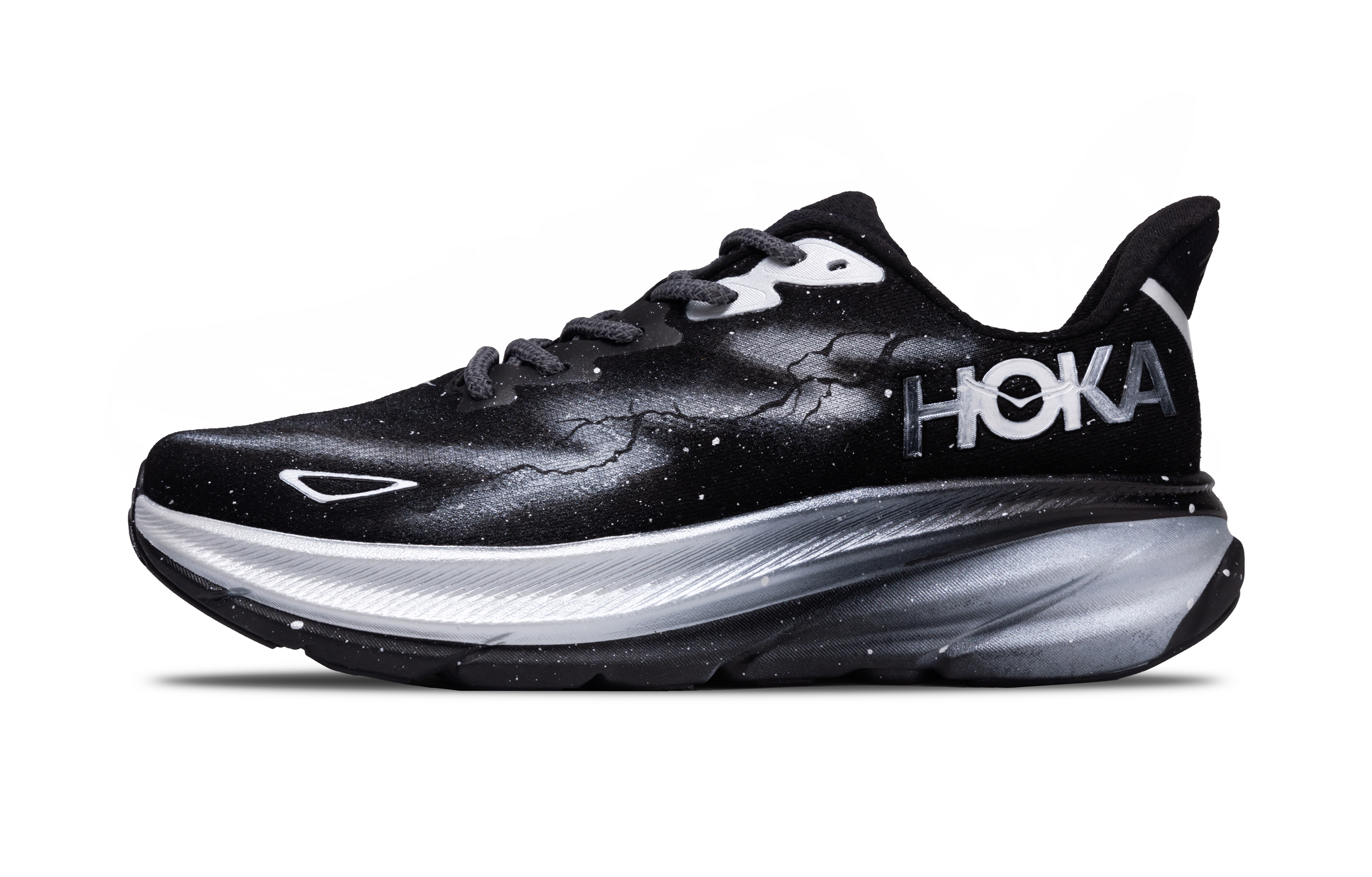 HOKA ONE ONE Кроссовки Clifton 9 с низким верхом, устойчивые к истиранию, мужские, черно-серебристые 
HOKA ONE ONE Кроссовки Clifton 9 с низким верхом, устойчивые к истиранию, мужские, черно-серебристые