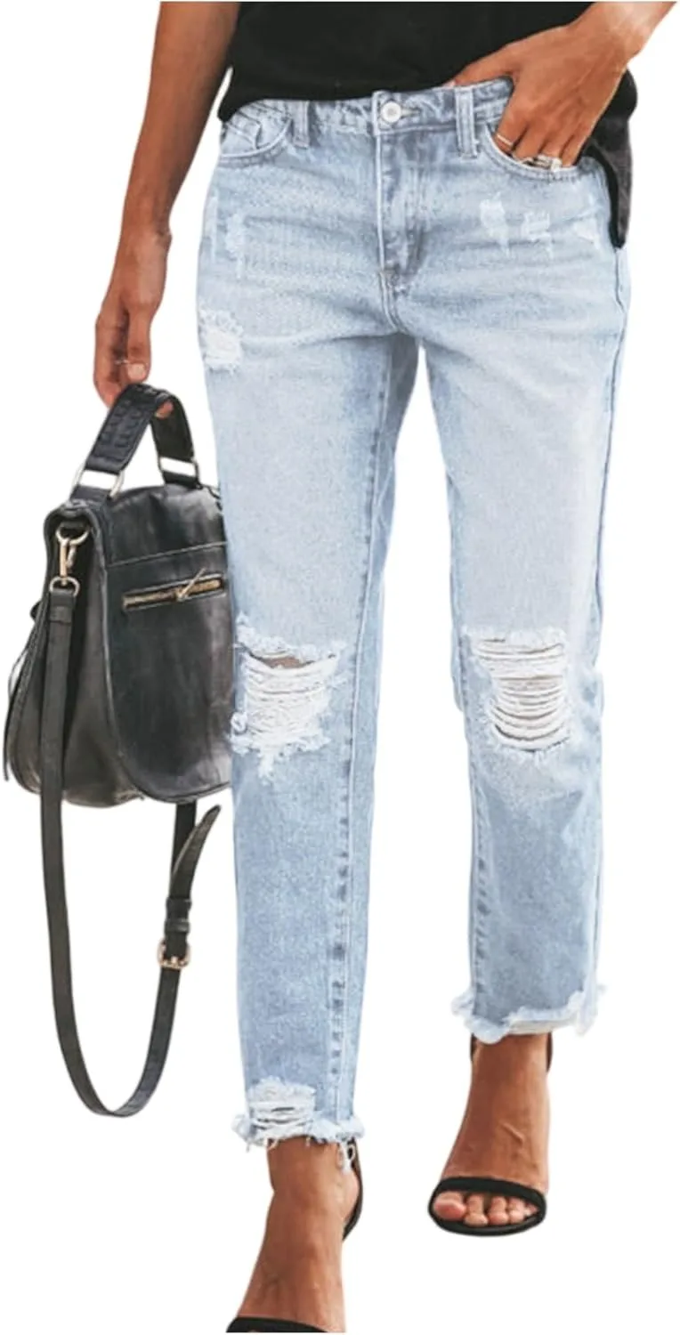 Кроп джинсы прямого кроя для женщин distressed high waisted stretch capri ripped boyfriend
Кроп джинсы прямого кроя для женщин distressed high waisted stretch capri ripped boyfriend