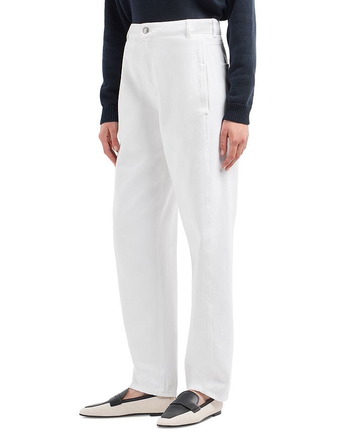 Средние джинсы с прямым кроем и зауженным низом, однотонные белые Emporio Armani, слоновая кость/кремовый
Средние джинсы с прямым кроем и зауженным низом, однотонные белые Emporio Armani, слоновая кость/кремовый