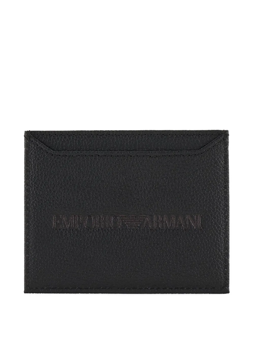 Кардхолдер с тисненым логотипом EMPORIO ARMANI, черный 
Кардхолдер с тисненым логотипом EMPORIO ARMANI, черный