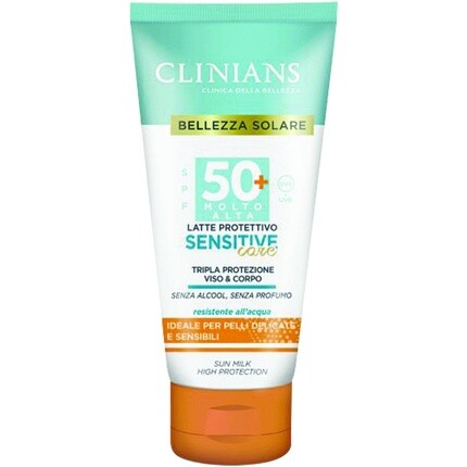 Clinians Beauty Sun Milk Sensitive SPF 50+ 150 мл
Clinians Beauty Sun Milk Sensitive SPF 50+ 150 мл