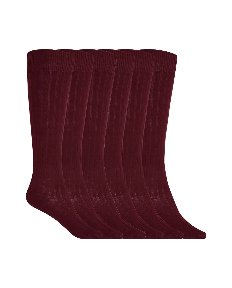 Набор из 6 пар хлопковых носков в рубчик Basix Punto Blanco, бордовый
Набор из 6 пар хлопковых носков в рубчик Basix Punto Blanco, бордовый