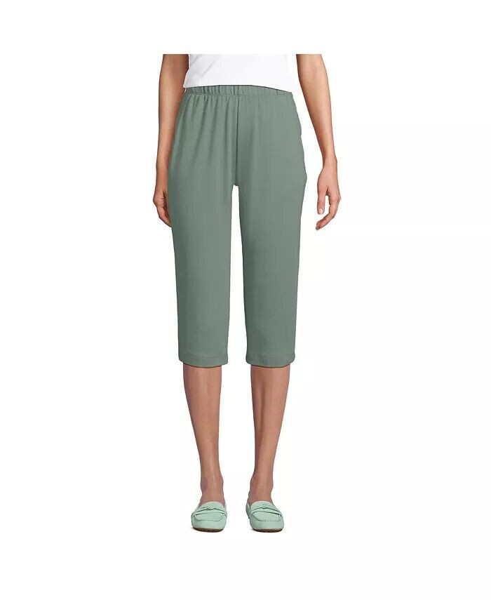 Женские спортивные трикотажные капри с высокой посадкой и эластичной резинкой на талии Lands' End, зеленый
Женские спортивные трикотажные капри с высокой посадкой и эластичной резинкой на талии Lands' End, зеленый