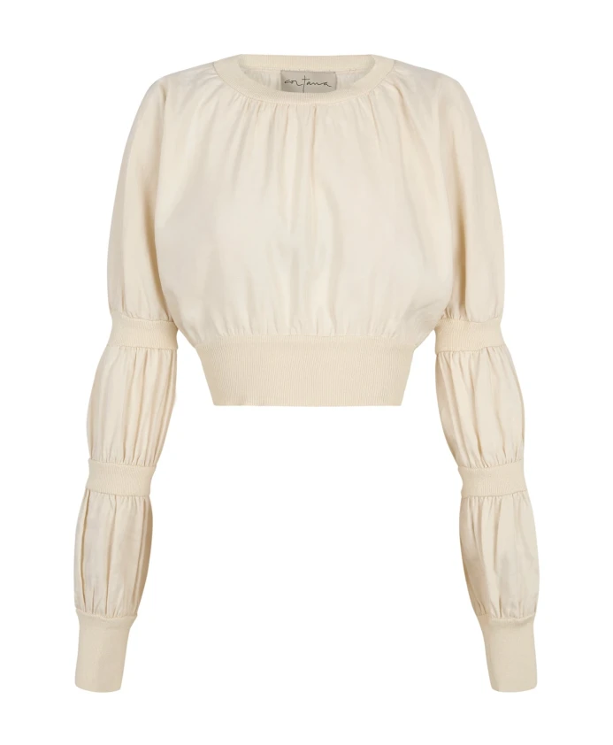 Morgan укороченный топ из льна и шелка Cortana, бежевый
Morgan укороченный топ из льна и шелка Cortana, бежевый