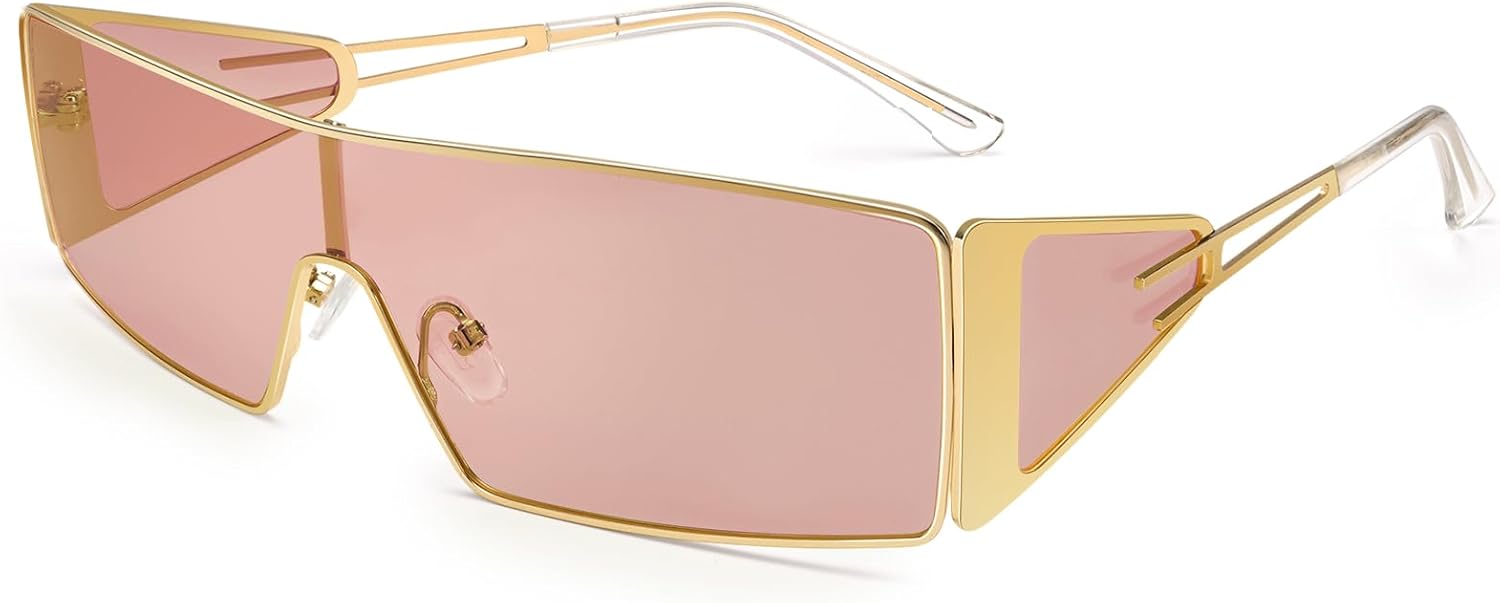 Солнцезащитные очки Dollger Y2K для женщин и мужчин, модные прямоугольные очки с обтекаемой формой и крупной металлической оправой, стильные аксессуары 2000-х годов, защита от УФ-излучения, Gold Frame Champagne Lens
Солнцезащитные очки Dollger Y2K для женщин и мужчин, модные прямоугольные очки с обтекаемой формой и крупной металлической оправой, стильные аксессуары 2000-х годов, защита от УФ-излучения, Gold Frame Champagne Lens