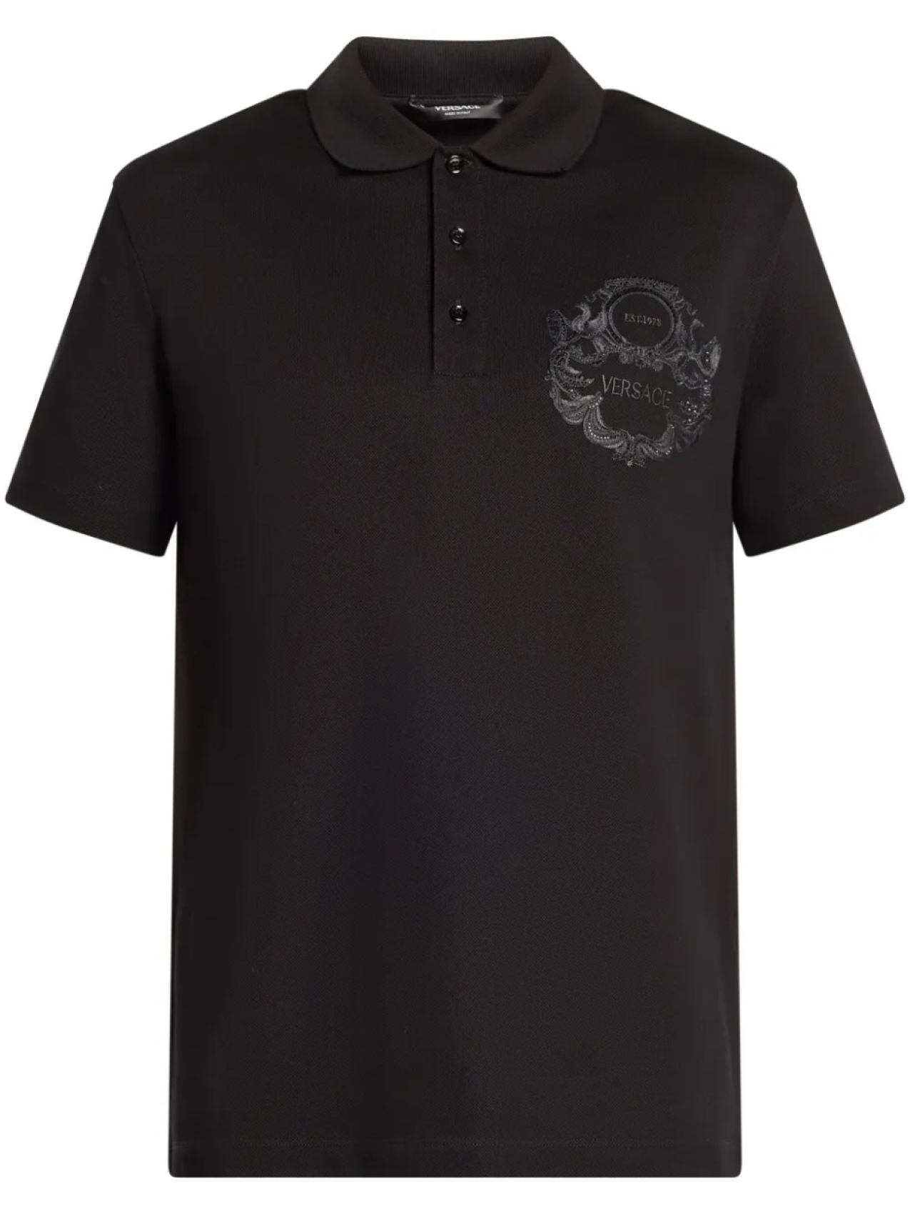Versace рубашка поло с вышитым логотипом, черный
Versace рубашка поло с вышитым логотипом, черный