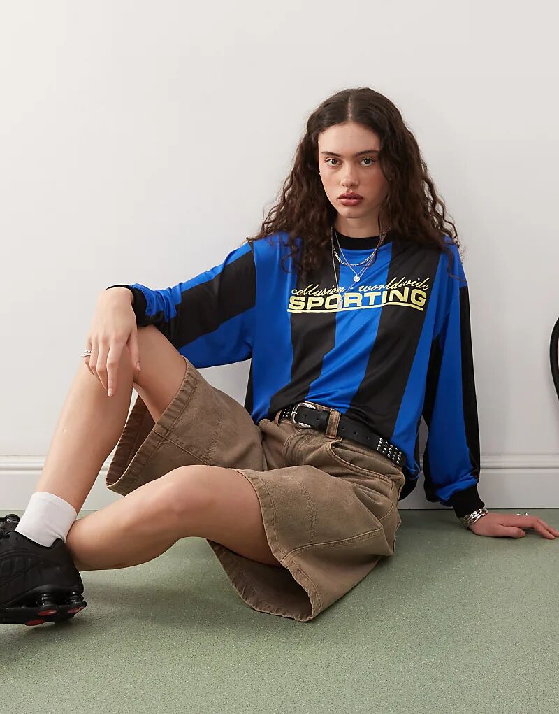 Футболка спортивная полосатая COLLUSION
Футболка спортивная полосатая COLLUSION