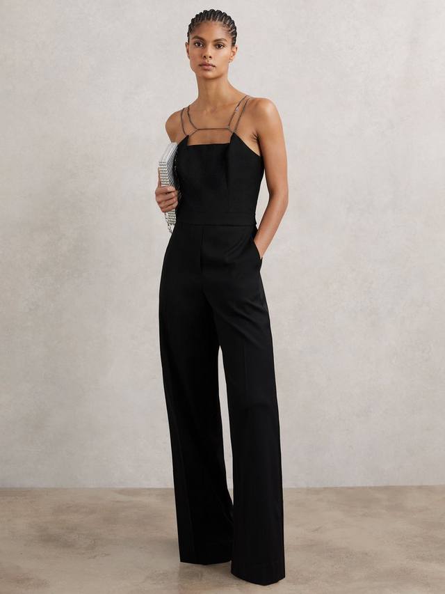 Olara Jumpsuit с цепными деталями Reiss, Black
Olara Jumpsuit с цепными деталями Reiss, Black