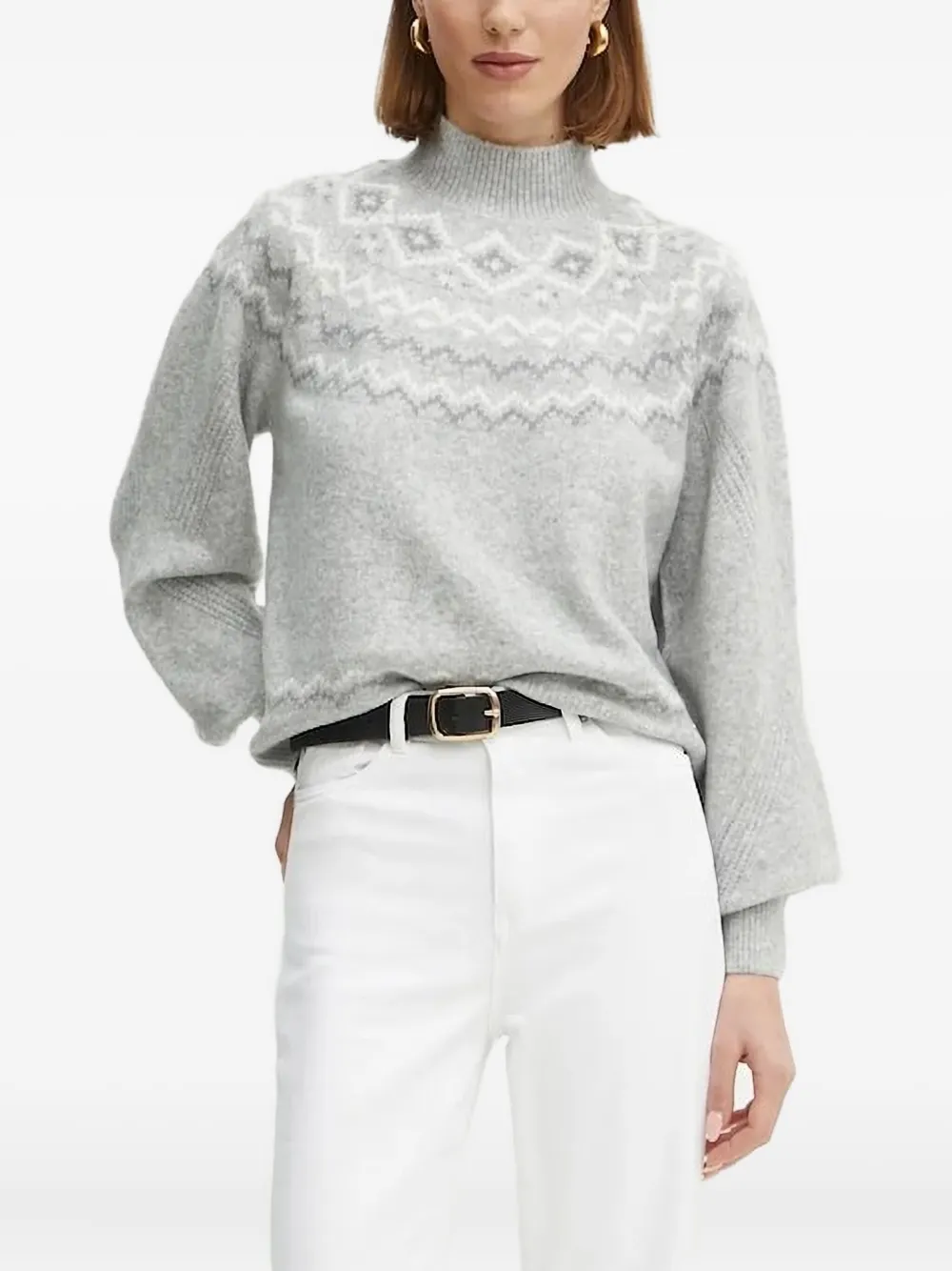 Узорчатый свитер с высоким воротом GUESS USA, серый
Узорчатый свитер с высоким воротом GUESS USA, серый