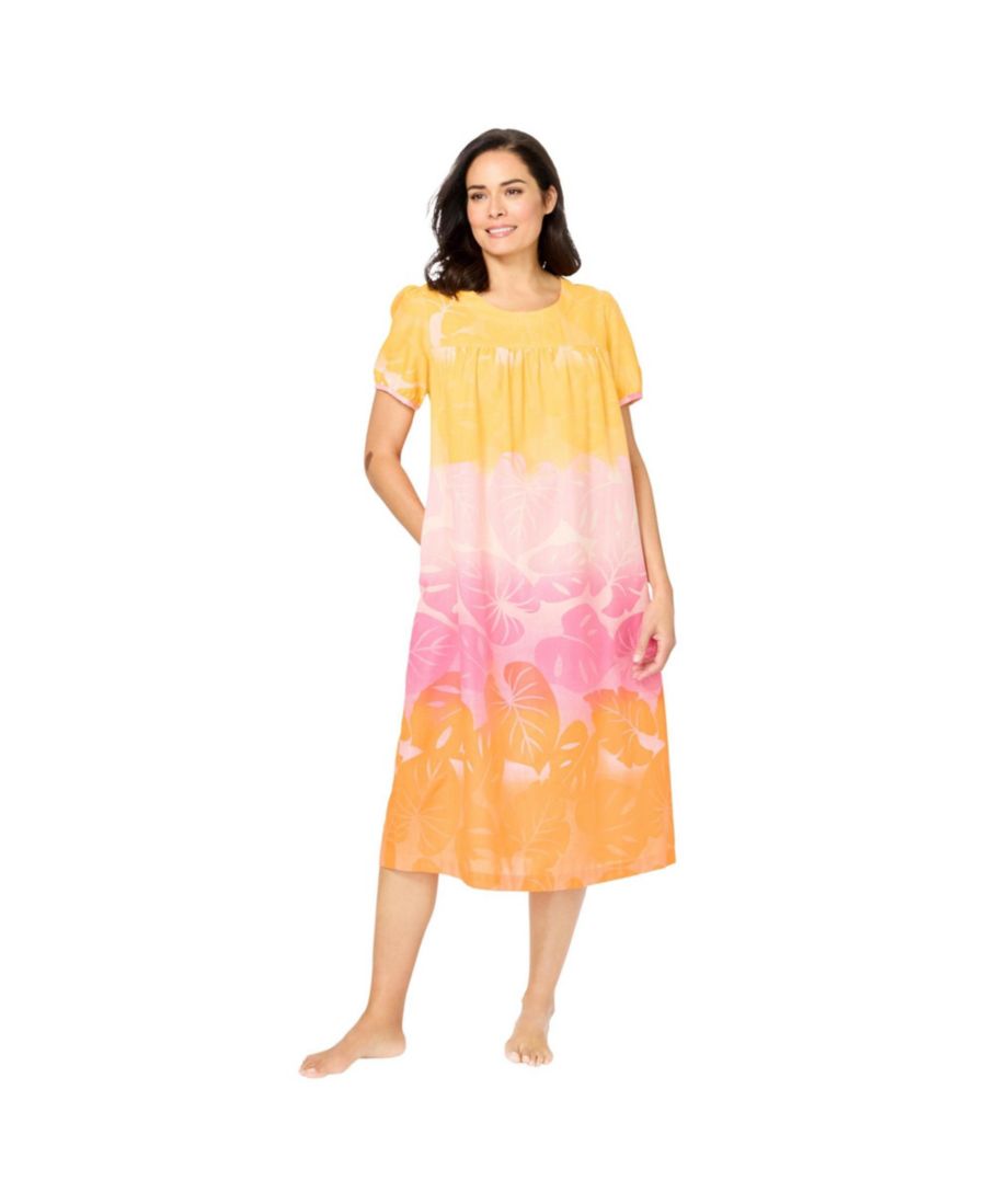 Только для полных женщин Необходимые вещи с коротким принтом и сборками Домашний халат Only Neccessities, Multi tropical ombre
Только для полных женщин Необходимые вещи с коротким принтом и сборками Домашний халат Only Neccessities, Multi tropical ombre