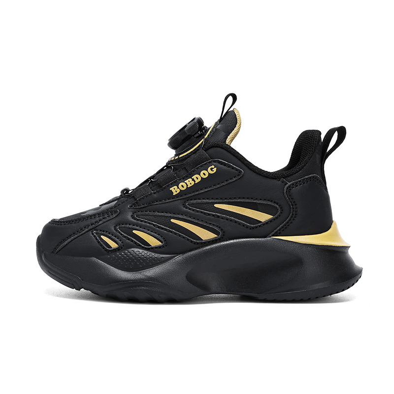 Противоскользящие и износостойкие дышащие низкие детские кроссовки для бега BOBDOG, черный/золотой
Противоскользящие и износостойкие дышащие низкие детские кроссовки для бега BOBDOG, черный/золотой