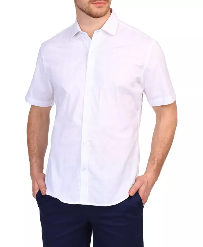 Мужская рубашка с коротким рукавом в клетку Windowpane Tailorbyrd, белый
Мужская рубашка с коротким рукавом в клетку Windowpane Tailorbyrd, белый