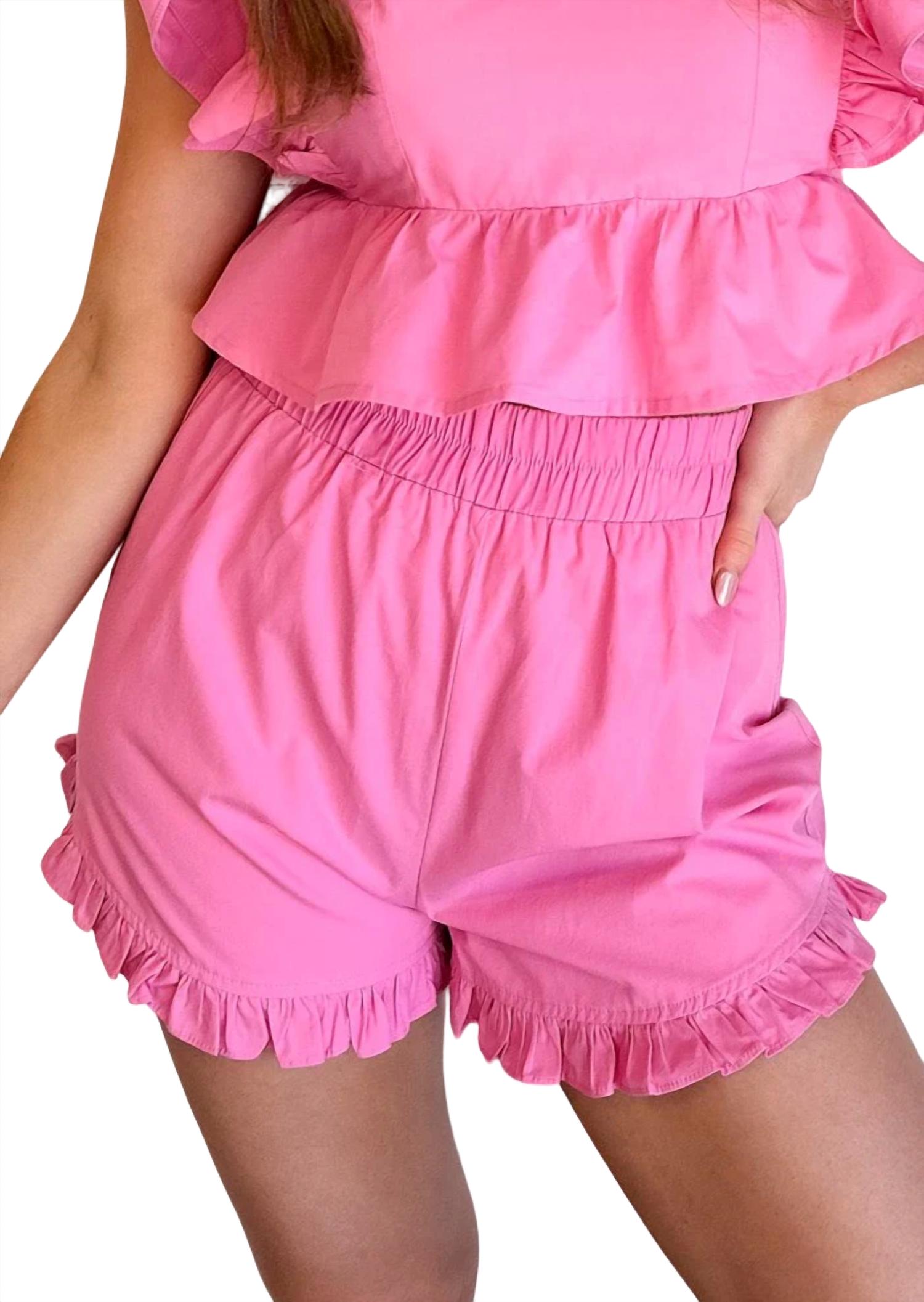 Шорты Piper Ruffle в розовом цвете day + moon
Шорты Piper Ruffle в розовом цвете day + moon