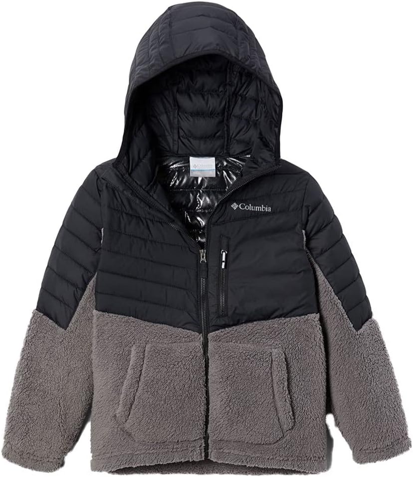 Куртка Columbia Boys Powder Lite с капюшоном, Black, City Grey
Куртка Columbia Boys Powder Lite с капюшоном, Black, City Grey
